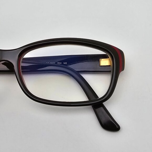 Gucci GG3607 7EH Brown Red Yellow Gold Eyeglasses Frame w/ Case Italy 52-15-140 - Picture 13 of 16